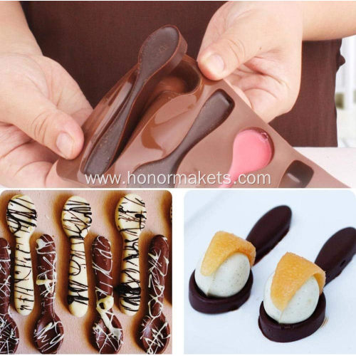 Silicone spoon chocolate shape cake mold
